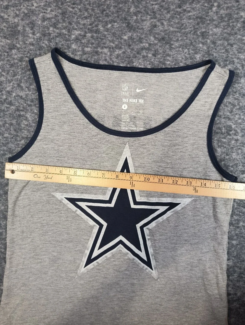 Nike Dallas Cowboys tank top, gray, women's small